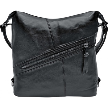 Velký černý kabelko-batoh s šikmou kapsou Flopsy