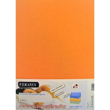 veratex jersey prostěradlo meruňkové 80x200x25