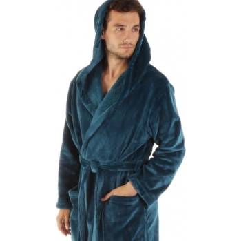 Vestis Dlouhý župan SIENA s kapucí petrolejová