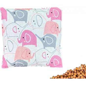 VFstyle nahřívací polštářek s třešňovými peckami 20x20 cm Elephants