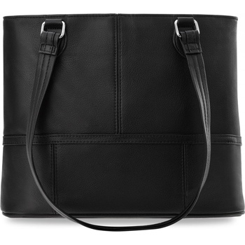 Victoria&co velká sbalitelná dámská dvoukomorová shopper taška prostorná taška přes rameno z eko kůže černá