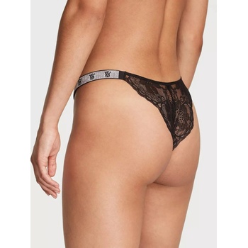 Victoria's Secret dámské brazilky s kamínky Lace Strap černé