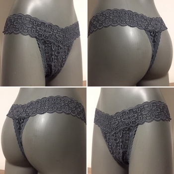 Victoria´s Secret Krajkovaná šedá tanga