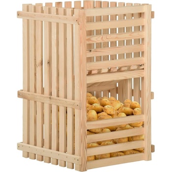 VidaXL Bedna na brambory 50 x 50 x 80 cm masivní borové dřevo