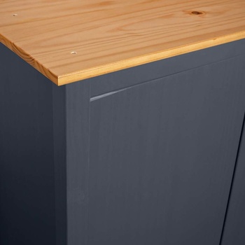 Vidaxl Hill šedá 127x50x170 cm masivní borovice