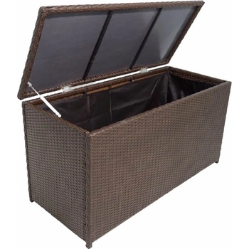 vidaXL polyratan 120 x 50 x 60 cm hnědý 42499