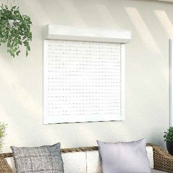 vidaXL Předokenní roleta hliníková 100 x 100 cm Bílá