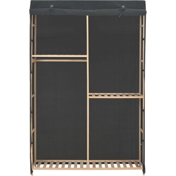 VidaXL se 3 policemi šedá 110 x 40 x 170 cm textil 248188