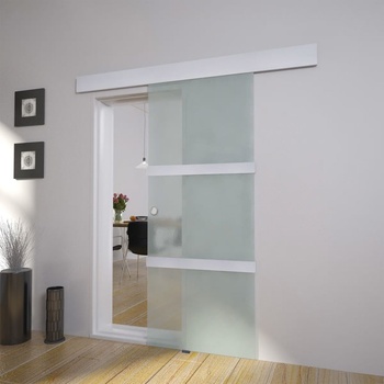 vidaXL sklo a hliník 178 cm stříbrné