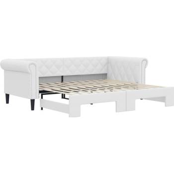 vidaXL Válenda s přistýlkou bílá umělá kůže