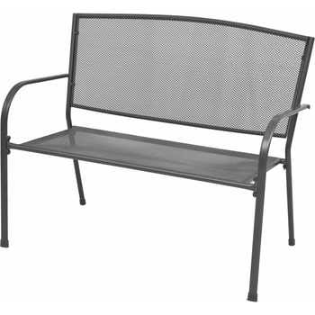 VidaXL Zahradní lavice 108 cm ocel a pletivo antracitová