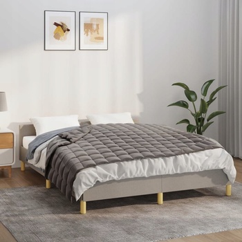 vidaXL Zátěžová deka šedá 7 kg textil 150x200