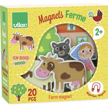 Vilac Dřevěné magnetky farma 20 ks