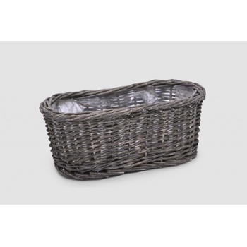 Vingo Proutěný truhlík šedý – 35 x 19 cm