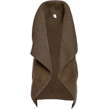 Vlnka zavinovací vesta z ovčí vlny hnědá