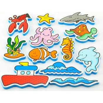 Vodolepky Moje první zvířátka oceán pěnová 12ks