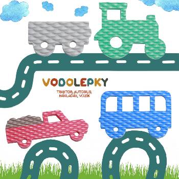 Vodolepky traktor autobus náklaďák a vozík Vylen