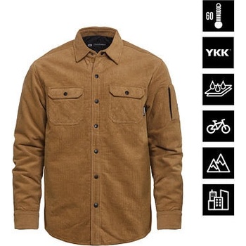 Vodoodpudivá zateplená košile Dough camel corduroy