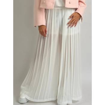 Voga Móda plizované kalhoty EDAN Bílá