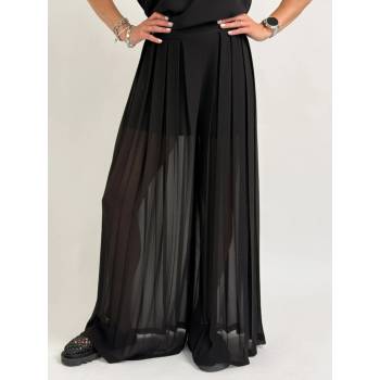 Voga Móda plizované kalhoty EDAN Černá