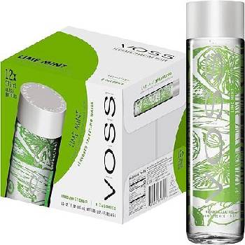 VOSS Lime Mint Perlivá Sklo 12 x 375 ml