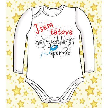 Vtipné body s nápisem “Jsem tátova nejrychlejší spermie”