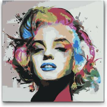 Vymalujsisam MALOVÁNÍ PODLE ČÍSEL MARILYN MONROE BAREVNÝ PORTRÉT