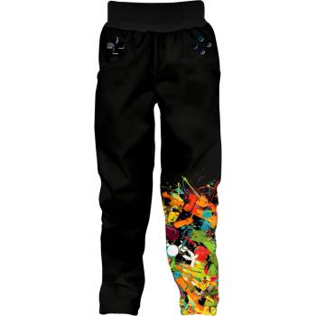 Wamu dětské softshellové kalhoty s fleecem Game on černá