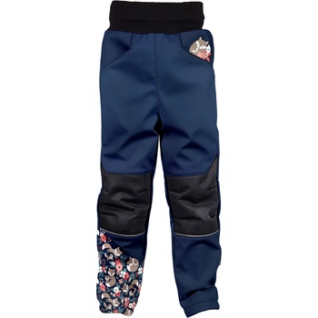 Wamu softshellové kalhoty dětské Lišky tmavě modrá