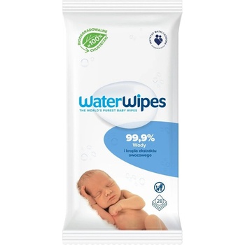 WATERWIPES Vlhčené ubrousky bez obsahu plastů 28 ks