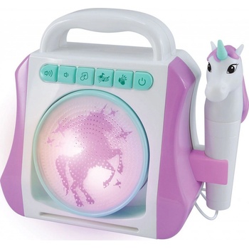 Wiky Karaoke box s mikrofonem jednorožec 21x9x19 cm