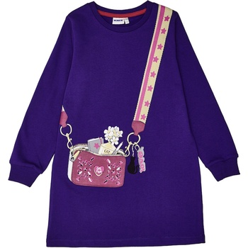 Winkiki Kids Wear dívčí šaty Love fialová