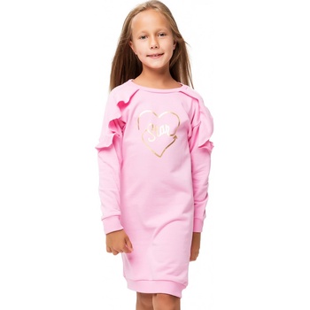 Winkiki Kids Wear dívčí šaty Star růžová
