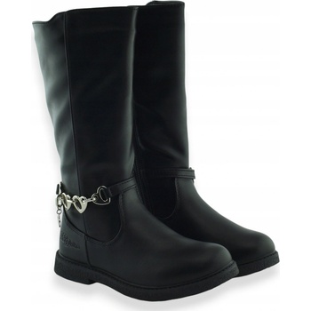 Wojtyłko zateplené kozačky na zip pro dívku 25079 černé