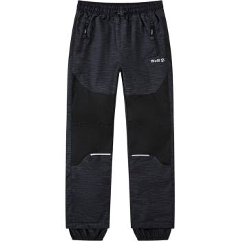 Wolf B2470 dětské šusťákové kalhoty zateplené tmavě šedá