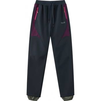 Wolf B2492 dívčí zateplené softshellové kalhoty šedá