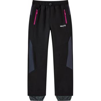 Wolf B2495 dívčí zateplené softshellové kalhoty černá