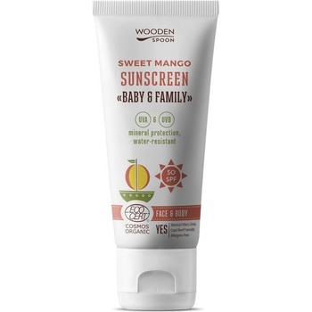 WoodenSpoon Baby & Family Mango opalovací tělové mléko SPF50 100 ml
