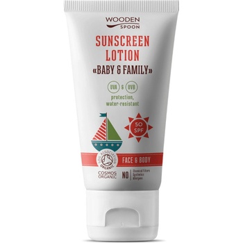 WoodenSpoon Baby & Family opalovací tělové mléko SPF50 150 ml