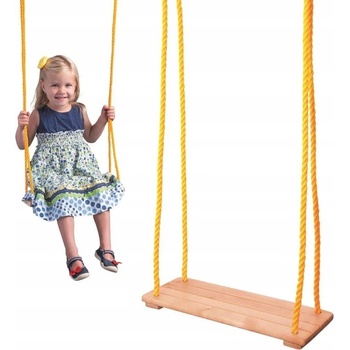 Woody dřevo houpačka jednoduchá závěsné sedátko prkénko na houpání