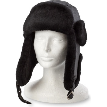 Wooline pánská stylová kožená pilotka Steve černá