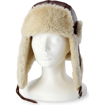 Wooline pánská stylová kožená pilotka Tonny hnědá