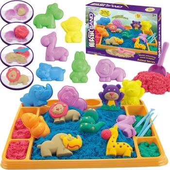 Woopie Magický Piasek Safari Dobrodružný Set XL ZOO se Stolečkem a Formičkami