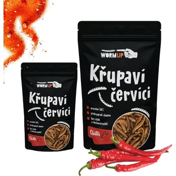 WormUP Křupaví červíci Chilli 80 g