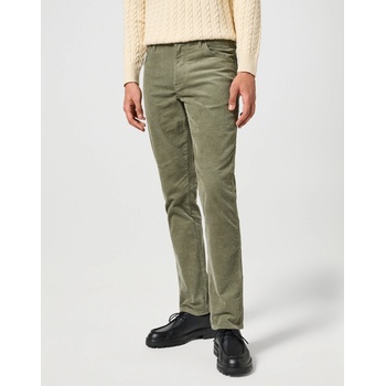 Wrangler pánské manšestráky 112358038 TEXAS SLIM DUSTY OLIVE