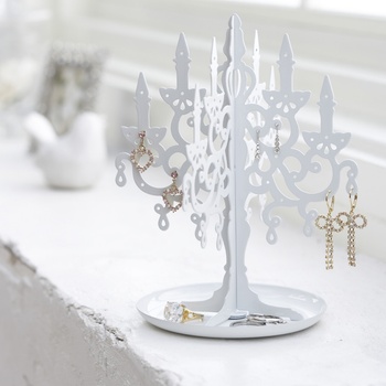 Yamazaki stojan na šperky Chandelier 6494 bílý