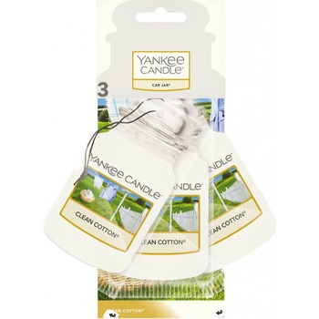 Yankee Candle Clean Cotton papírová visačka 3 ks