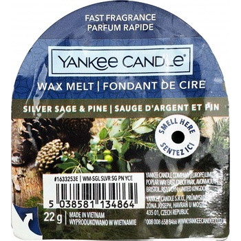 Yankee Candle vonný vosk Silver Sage & Pine Stříbrná šalvěj a borovice 22 g