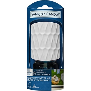 Yankee Candle Vůně do elektrické zásuvky strojek + náhradní náplň Clean Cotton 18.5 ml