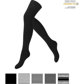 Yenita Nadkolenky dámské bavlněné Bíločerné